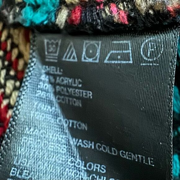 Urban Outfitters Ecote Multicolored Boho High Waist Shorts Lace Up Sides Size 2 - Picture 10 of 10